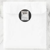 Sticker Rond Commas Je suis désolé, je t'aime Vs. Je suis désol (Sac)