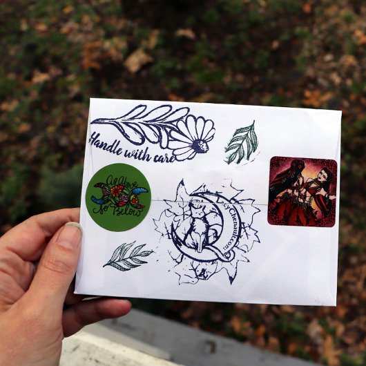 Sticker Rond Comme Ci-Dessous Triple Moon