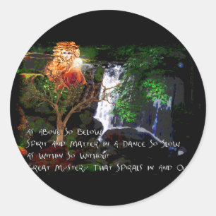 Sticker Rond Comme Ci-Dessus