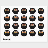 Sticker Rond Comme Classique - Skeleton Hands Heart (Feuille)