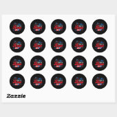 Sticker Rond Comme comment elle explose Fireworks Funny Couple (Feuille)