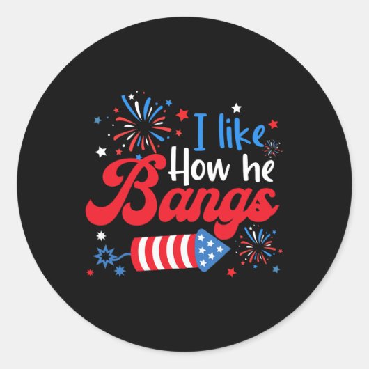 Sticker Rond Comme comment elle explose Fireworks Funny Couple (Devant)