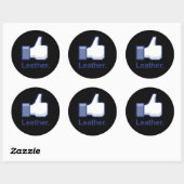 Sticker Rond Comme du cuir (Feuille)