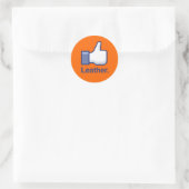 Sticker Rond Comme du cuir (Sac)