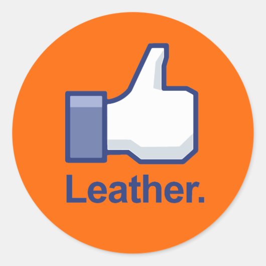 Sticker Rond Comme du cuir (Devant)