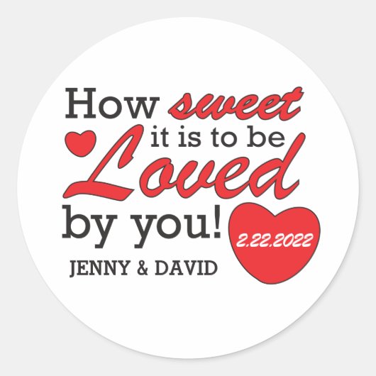 Sticker Rond Comme il est doux (Devant)