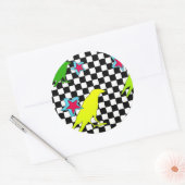 Sticker Rond "Comme le corbeau vole" (Enveloppe)