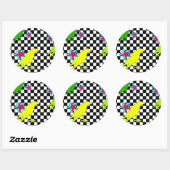 Sticker Rond "Comme le corbeau vole" (Feuille)