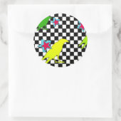 Sticker Rond "Comme le corbeau vole" (Sac)