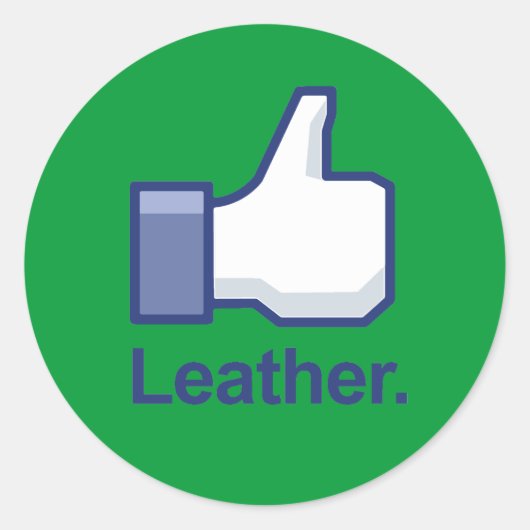 Sticker Rond Comme le cuir (Devant)