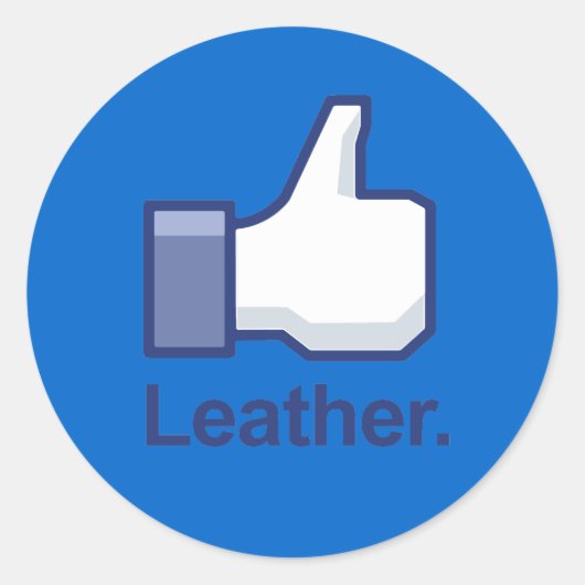 Sticker Rond Comme le cuir (Devant)