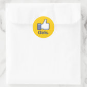 Sticker Rond Comme les filles (Sac)