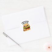 Sticker Rond Comme Père Comme Bun Funny Food Pun (Enveloppe)