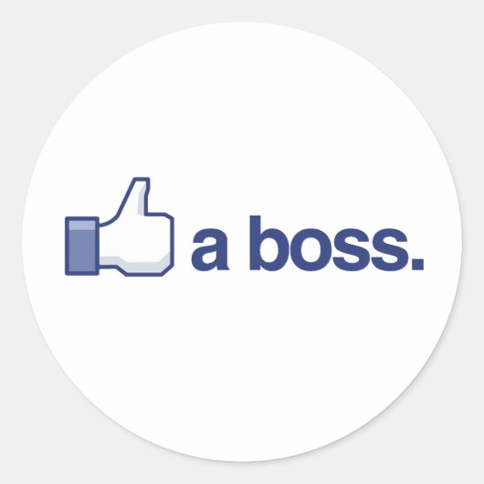 STICKER ROND COMME UN BOSS (Devant)