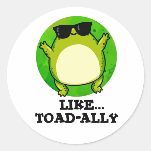 Sticker Rond Comme Un Jeu De Toad Drôle (Devant)