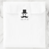 Sticker Rond Comme Un Monsieur - Mustache Messieurs (Sac)