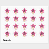 Sticker Rond Comme Une Fille Rock Star (Feuille)