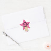 Sticker Rond Comme Une Fille Rock Star (Enveloppe)