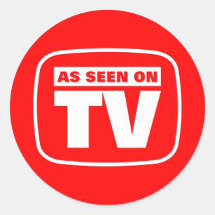 Sticker Rond Comme vu à la TV