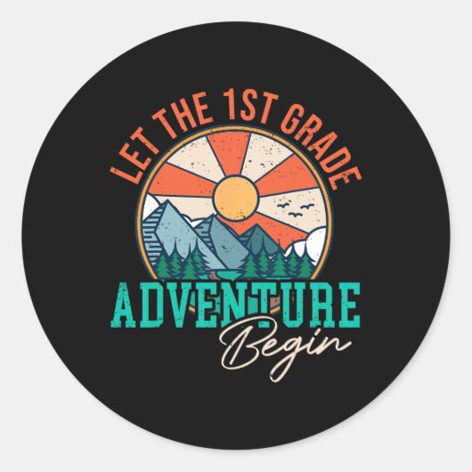 Sticker Rond Commençons à s'amuser en 1ère année à Sc (Devant)