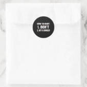 Sticker Rond Comment Bunt Ne Frappez Pas Un Hitter Dinger Drôle (Sac)