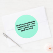 Sticker Rond Comment épeler la citation de procès-verbal (Enveloppe)