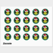 Sticker Rond Comment Grinch Stol Christmas | Naughty Grinch (Feuille)
