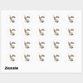 Sticker Rond Comment je roule (aspirateur) (Feuille)