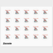Sticker Rond Comment je roule (fauteuil roulant) (Feuille)