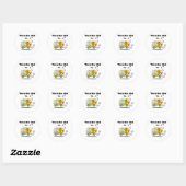 Sticker Rond Comment je roule (fourgon hippie) (Feuille)