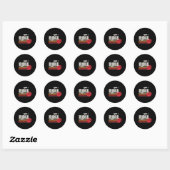 Sticker Rond Comment je roule Funny Graphic Bowling Strikes Lea (Feuille)