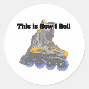 Sticker Rond Comment je roule (lames à roulettes/patins en lign