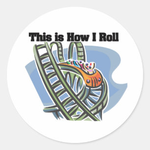 Sticker Rond Comment je roule (Montagnes Russes)