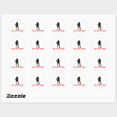 Sticker Rond Comment je roule Roller Derby Girl (Feuille)