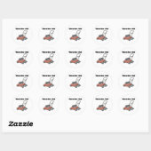 Sticker Rond Comment je roule (tondeuse à gazon) (Feuille)
