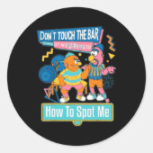 Sticker Rond Comment Me Repérer Gym Poids Bodybuilding Fitn (Devant)