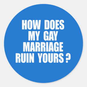 STICKER ROND COMMENT MON MARIAGE RUINE LE TIEN ?