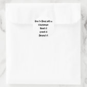 Sticker Rond Comment traiter un défi Motivationnel (Sac)
