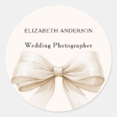 Sticker Rond Commerce arc crème beige (Devant)