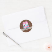 Sticker Rond Commerce de crème glacée (Enveloppe)