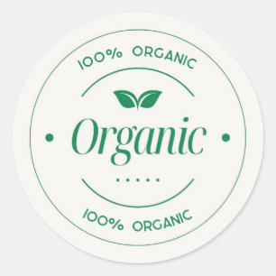 Sticker Rond Commerce de produits biologiques personnalisables
