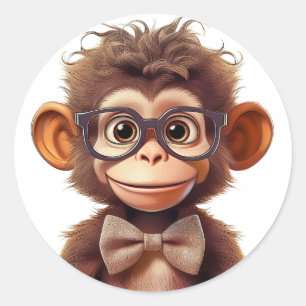 Sticker Rond Commerce de singes