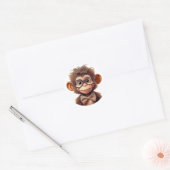 Sticker Rond Commerce de singes (Enveloppe)