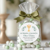 Sticker Rond Commune Espagnole Feuille Vert mignon