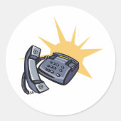 Sticker Rond Communications téléphoniques (Devant)