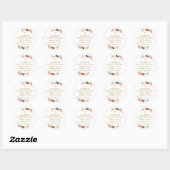 Sticker Rond Communion solennelle botanique moderne rustique d' (Feuille)