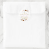 Sticker Rond Communion solennelle botanique moderne rustique d' (Sac)