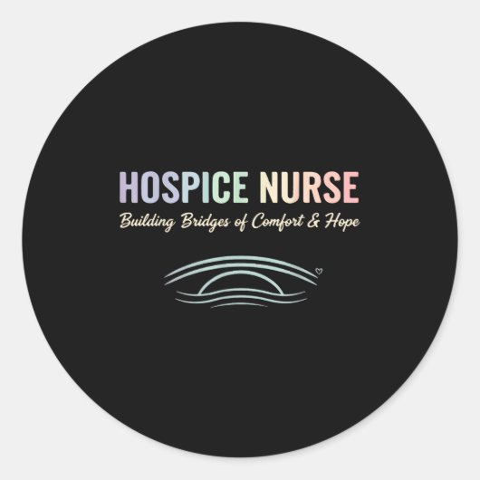 Sticker Rond Comon In Care Hosce Nurse Palliative Suprt Graphic (Devant)