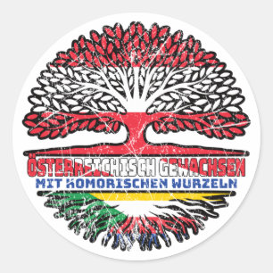 Sticker Rond Comores Autriche Arbre
