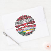 Sticker Rond Comores Autriche Arbre (Enveloppe)